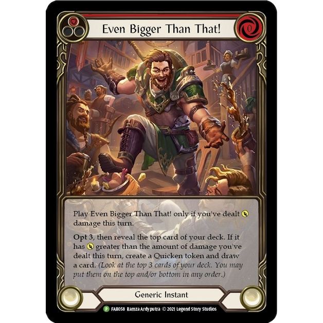 Image for Even Bigger Than That! (Red) - FAB058 (FAB058) (PR) - Flesh and Blood TCG