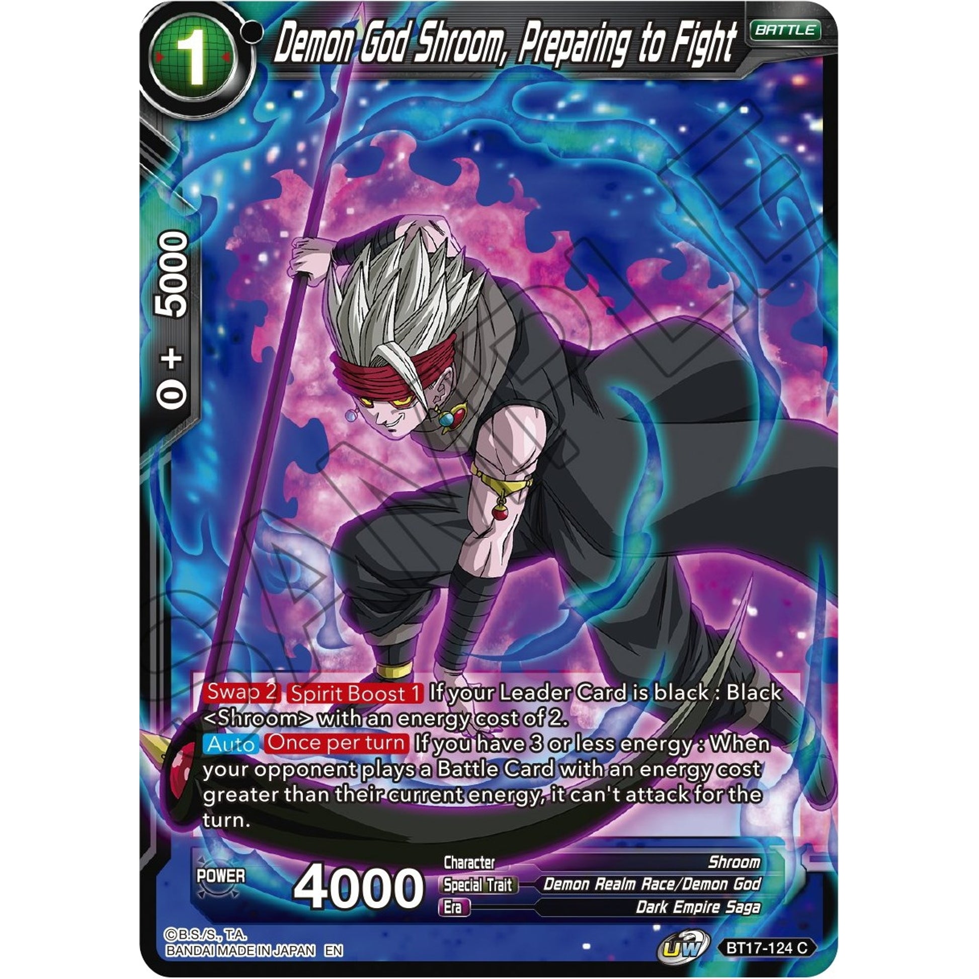 Image for Demon God Shroom, Preparing to Fight (BT17-124) (DBS-B17) - Dragon Ball Super: Masters