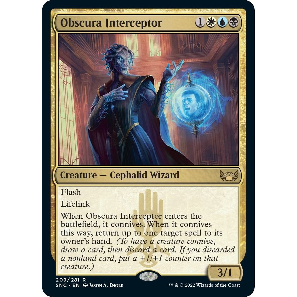 Image for Obscura Interceptor (209) (SNC) - Magic: The Gathering