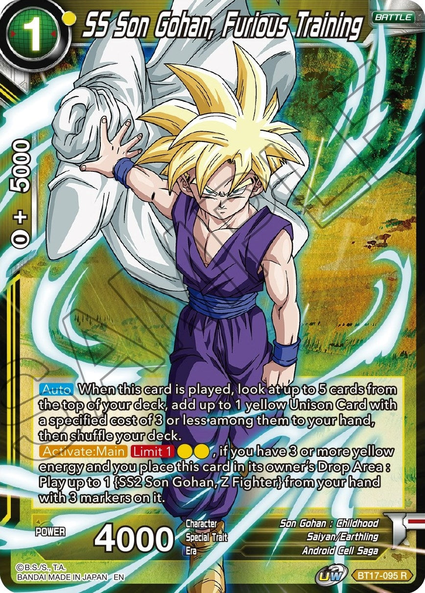 Image for SS Son Gohan, Furious Training (BT17-095) (DBS-B17) - Dragon Ball Super: Masters