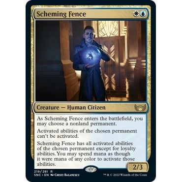 Image for Scheming Fence (219) (SNC) - Magic: The Gathering