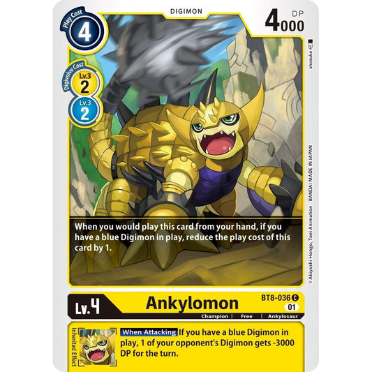Image for Ankylomon (BT8-036 C) (BT08) - Digimon Card Game