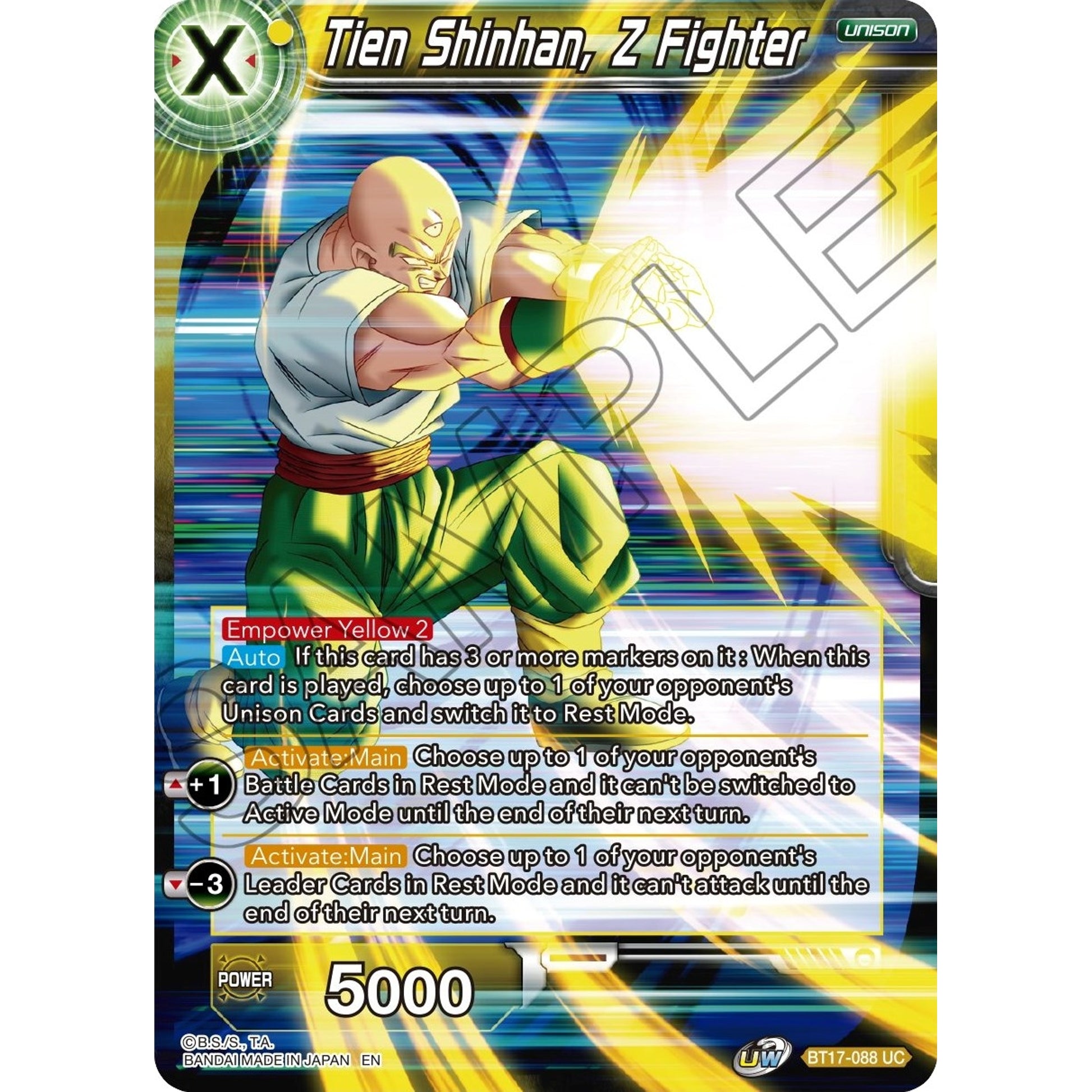 Image for Tien Shinhan, Z Fighter (BT17-088) (DBS-B17) - Dragon Ball Super: Masters