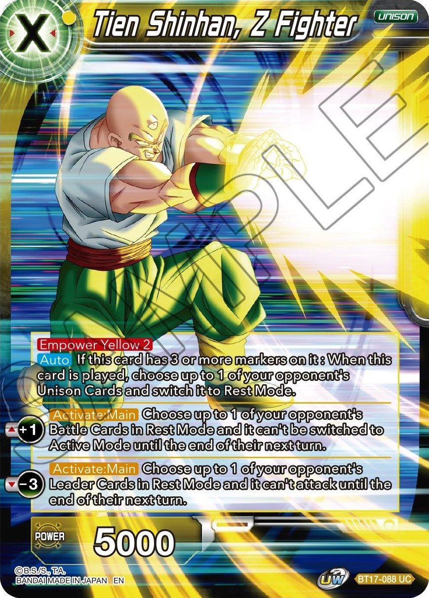 Image for Tien Shinhan, Z Fighter (BT17-088) (DBS-B17) - Dragon Ball Super: Masters
