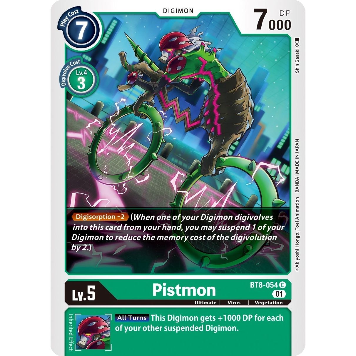 Image for Pistmon (BT8-054 C) (BT08) - Digimon Card Game
