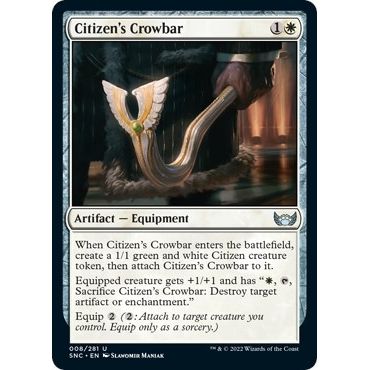 Image for Citizen's Crowbar (8) (SNC) - Magic: The Gathering