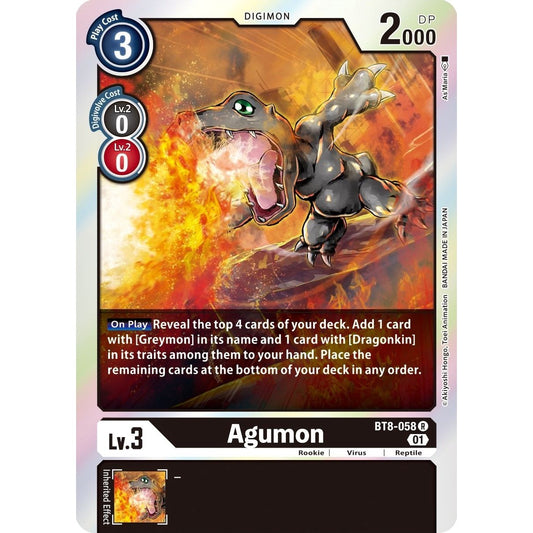 Image for Agumon (BT8-058 R) (BT08) - Digimon Card Game