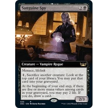 Image for Sanguine Spy (Extended Art) (420) (SNC) - Magic: The Gathering