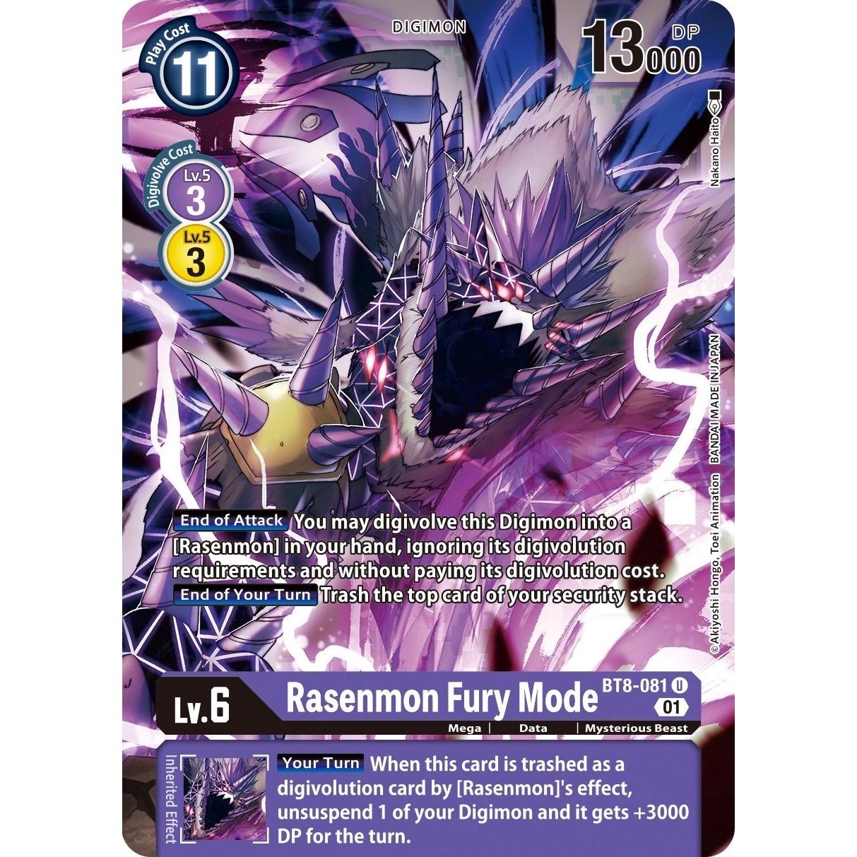 Image for Rasenmon Fury Mode (BT8-081 U) (BT08) - Digimon Card Game