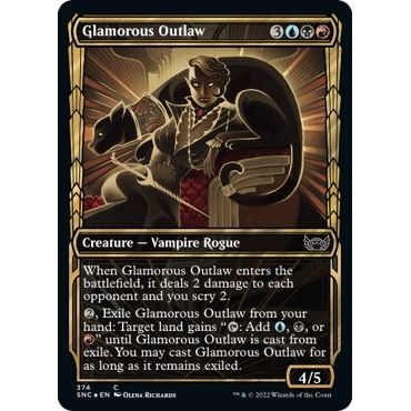 Image for Glamorous Outlaw (Gilded Foil) (374) (SNC) - Magic: The Gathering