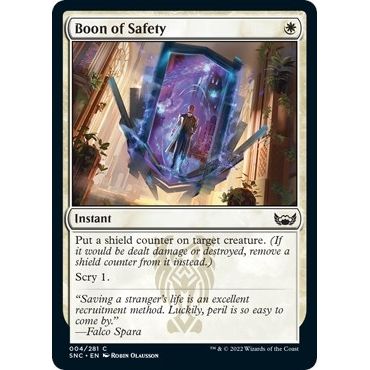 Image for Boon of Safety (4) (SNC) - Magic: The Gathering