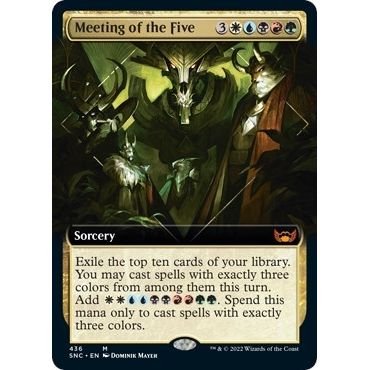 Image for Meeting of the Five (Extended Art) (436) (SNC) - Magic: The Gathering