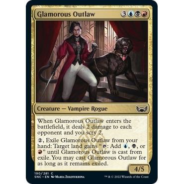 Image for Glamorous Outlaw (190) (SNC) - Magic: The Gathering