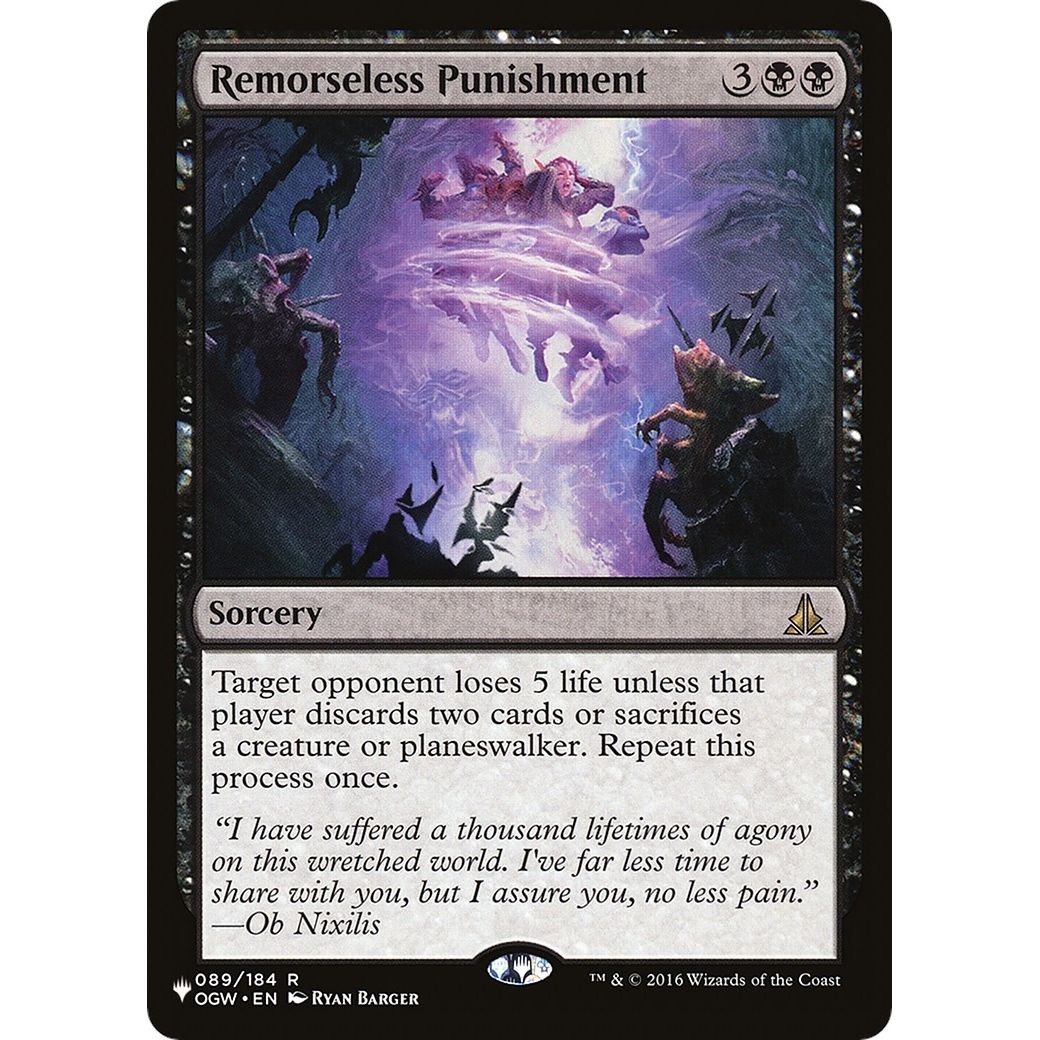 Image for Remorseless Punishment (089/184) (LIST) - Magic: The Gathering