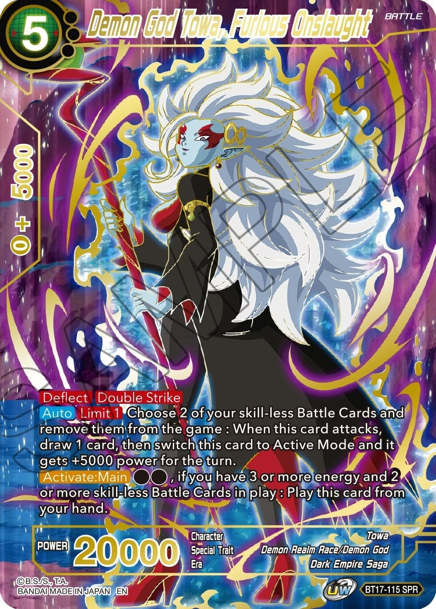 Image for Demon God Towa, Furious Onslaught (SPR) (BT17-115) (DBS-B17) - Dragon Ball Super: Masters