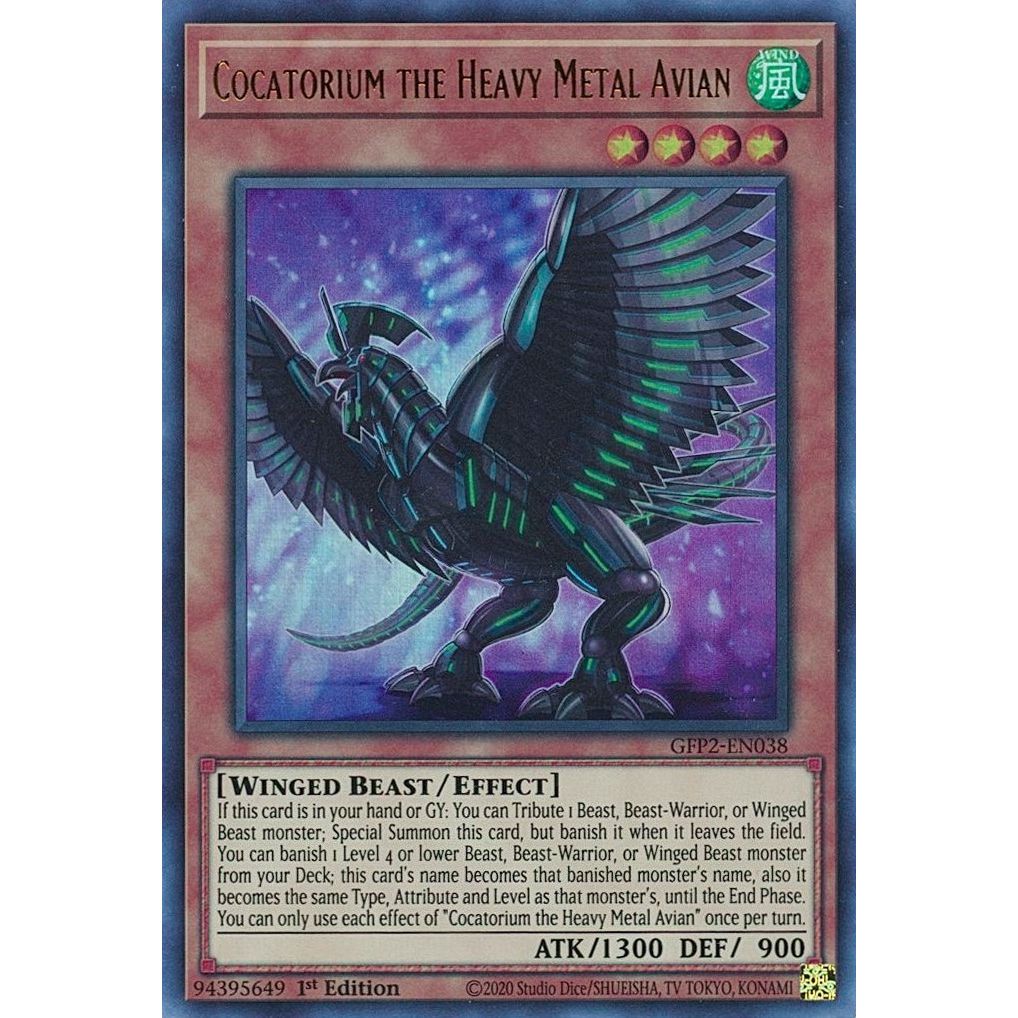 Image for Cocatorium the Heavy Metal Avian (GFP2-EN038) (GFP2) - YuGiOh