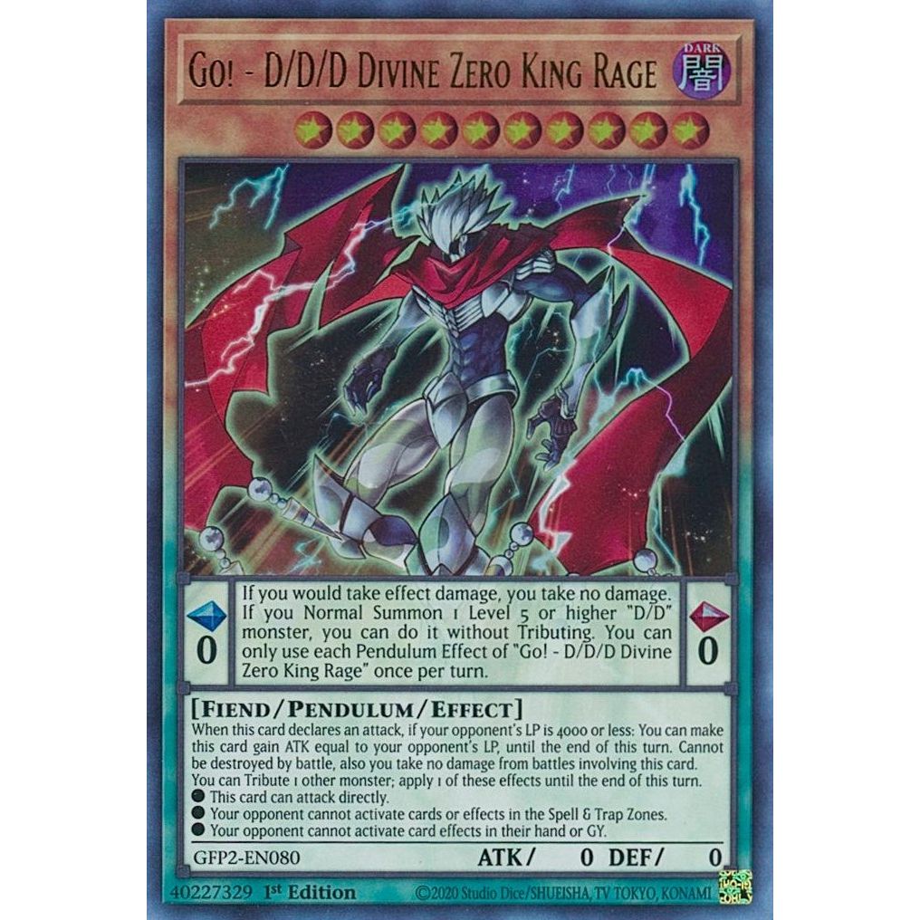 Image for Go! - D/D/D Divine Zero King Rage (GFP2-EN080) (GFP2) - YuGiOh