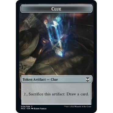 Image for Clue // Fish Double-Sided Token (34 // 4) (NCC) - Magic: The Gathering