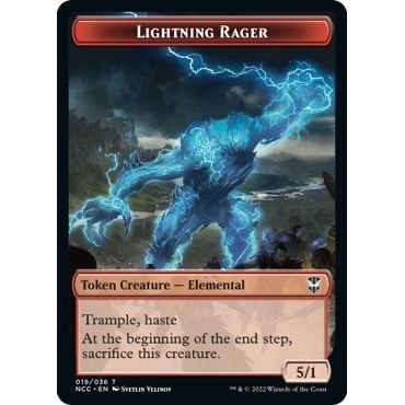 Image for Lightning Rager // Rogue Double-Sided Token (19 // 7) (NCC) - Magic: The Gathering