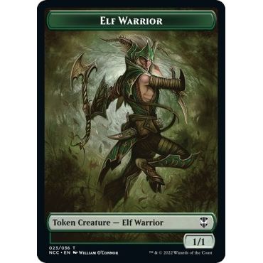 Image for Elf Warrior // Wurm Double-Sided Token (23 // 31) (NCC) - Magic: The Gathering