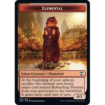 Image for Elemental (018) // Copy Double-Sided Token (18 // 1) (NCC) - Magic: The Gathering