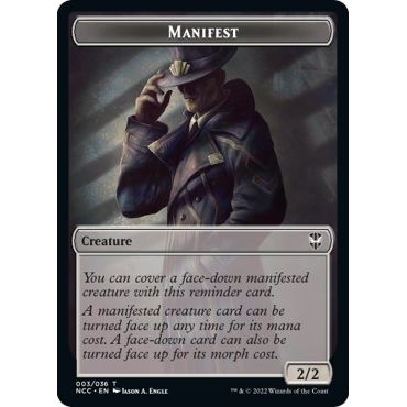 Image for Manifest // Copy Double-Sided Token (3 // 1) (NCC) - Magic: The Gathering