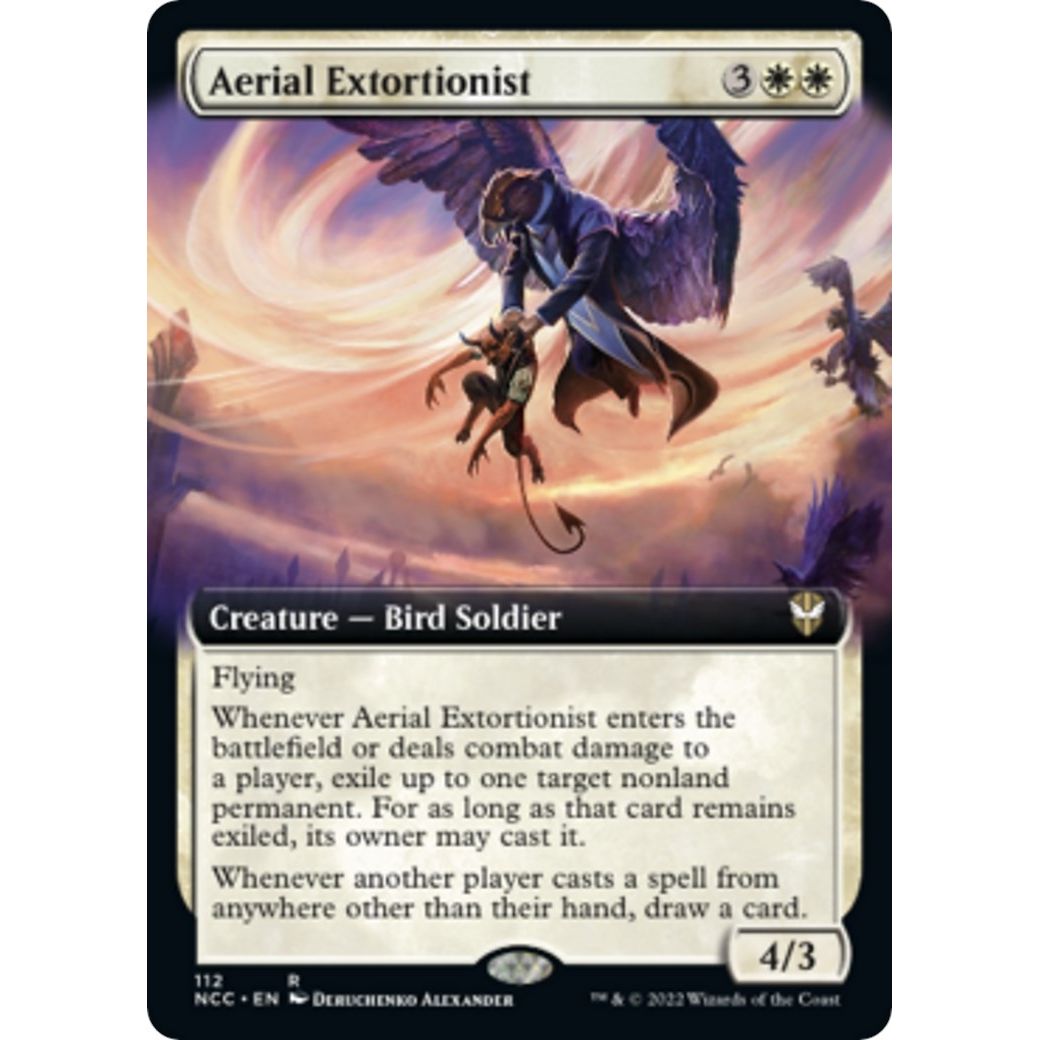 Image for Aerial Extortionist (Extended Art) (112) (NCC) - Magic: The Gathering