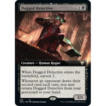Image for Dogged Detective (Extended Art) (136) (NCC) - Magic: The Gathering