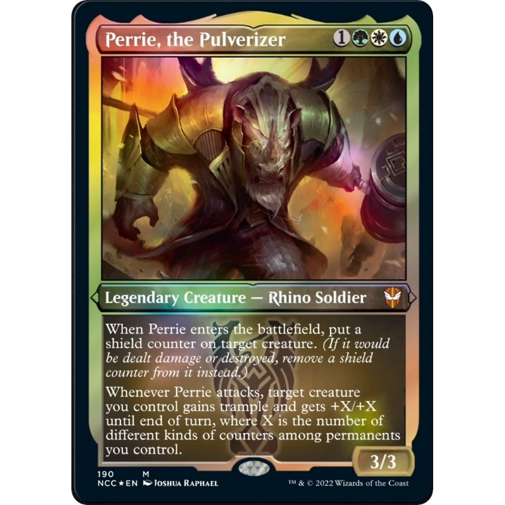 Image for Perrie, the Pulverizer (Display Commander) - Thick Stock (190) (NCC) - Magic: The Gathering