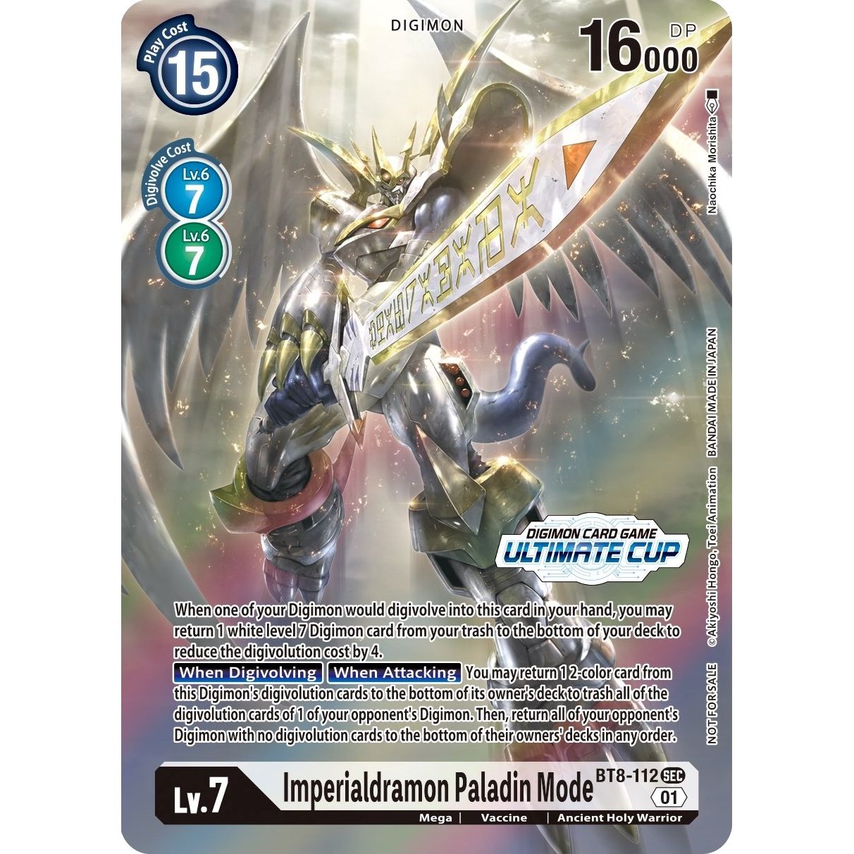 Image for Imperialdramon Paladin Mode (Ultimate Cup 2022) (BT8-112 SEC) (BT08) - Digimon Card Game