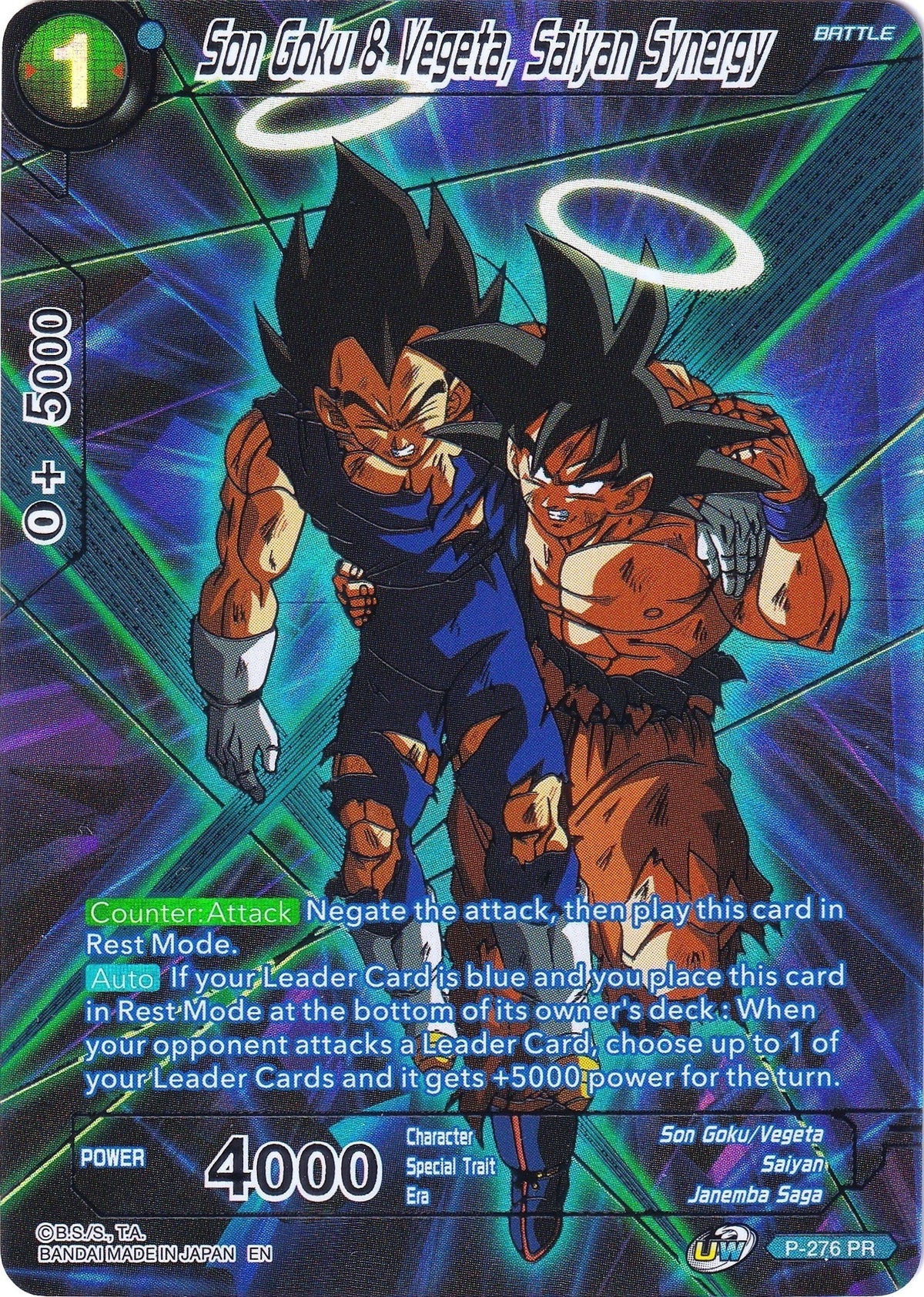 Image for Son Goku & Vegeta, Saiyan Synergy (P-276) (CSV2) - Dragon Ball Super: Masters