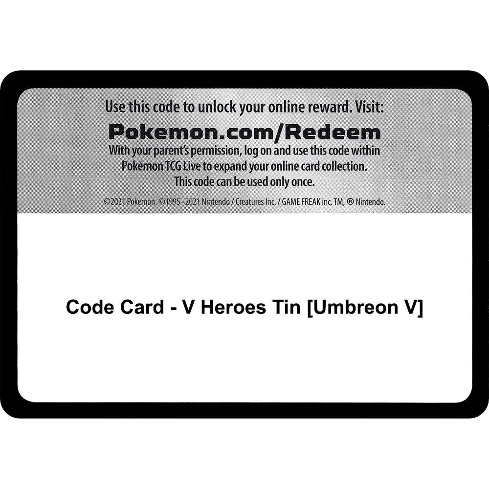 Image for Code Card - V Heroes Tin [Umbreon V] (MCAP) - Pokemon