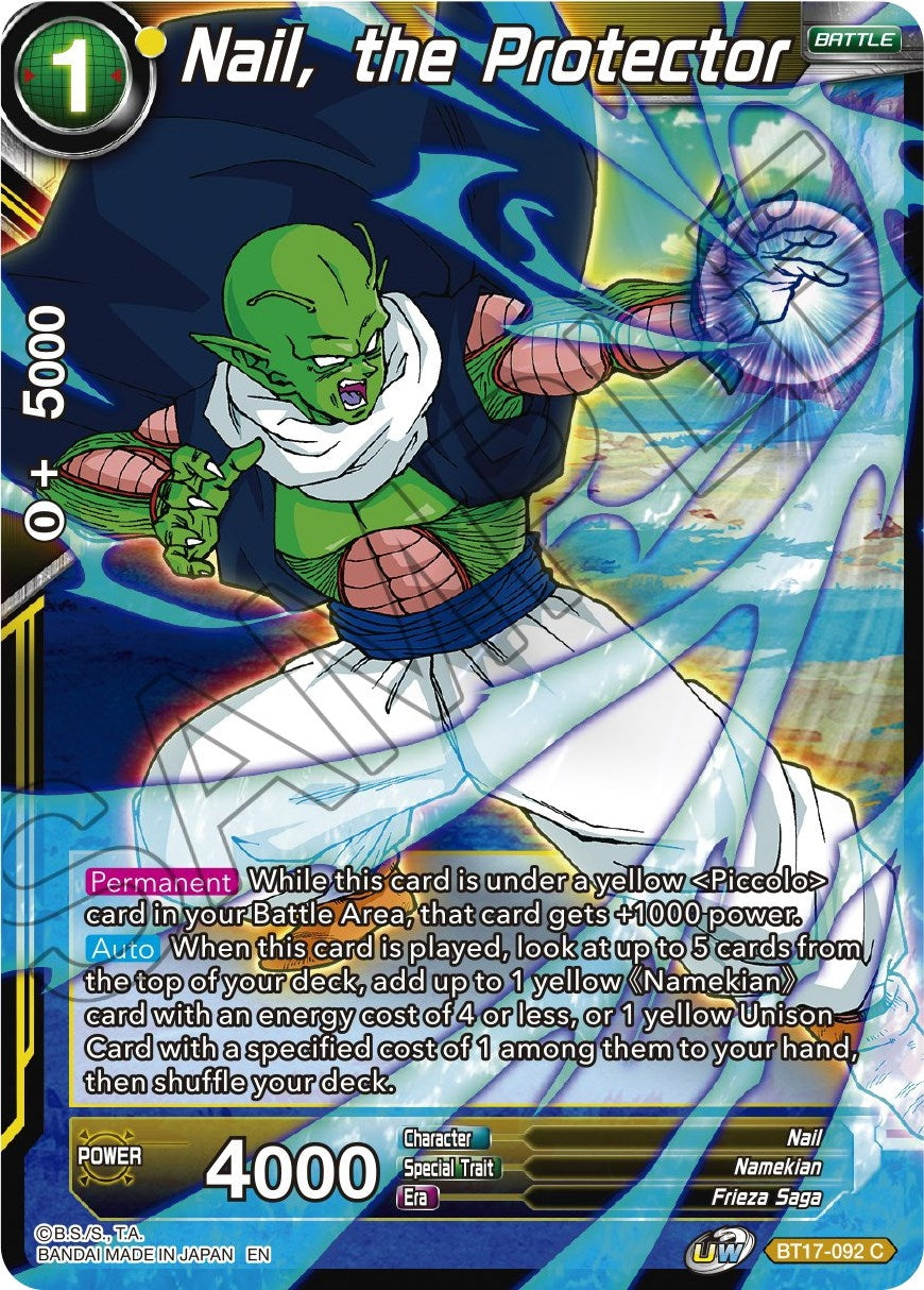 Image for Nail, the Protector (BT17-092) (DBS-B17) - Dragon Ball Super: Masters