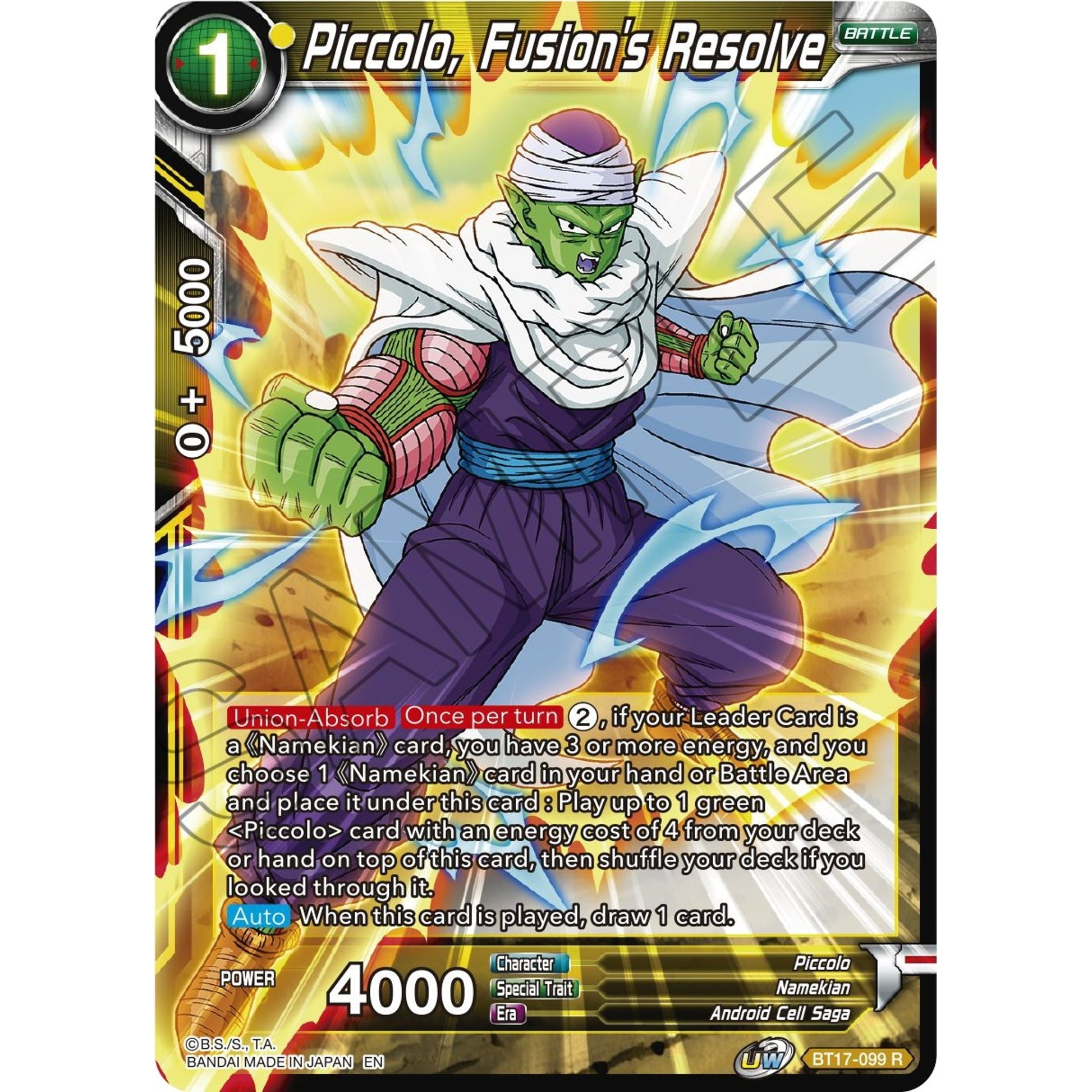 Image for Piccolo, Fusion's Resolve (BT17-099) (DBS-B17) - Dragon Ball Super: Masters
