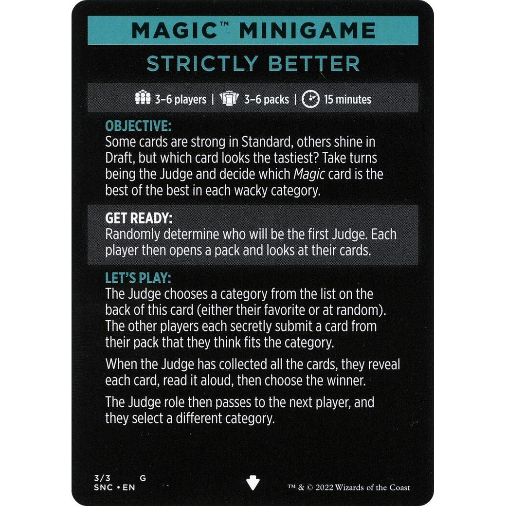 Image for Magic Minigame: Strictly Better (3) (SNC) - Magic: The Gathering