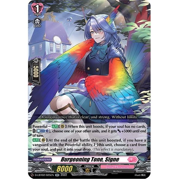 Image for Burgeoning Tone, Signe (D-LBT02/025EN) (D-LBT02) - Cardfight Vanguard