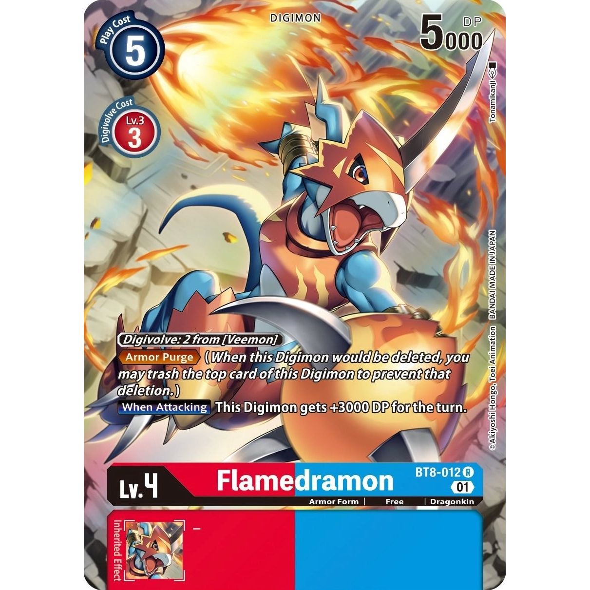 Image for Flamedramon (Alternate Art) (BT8-012 R) (BT08) - Digimon Card Game