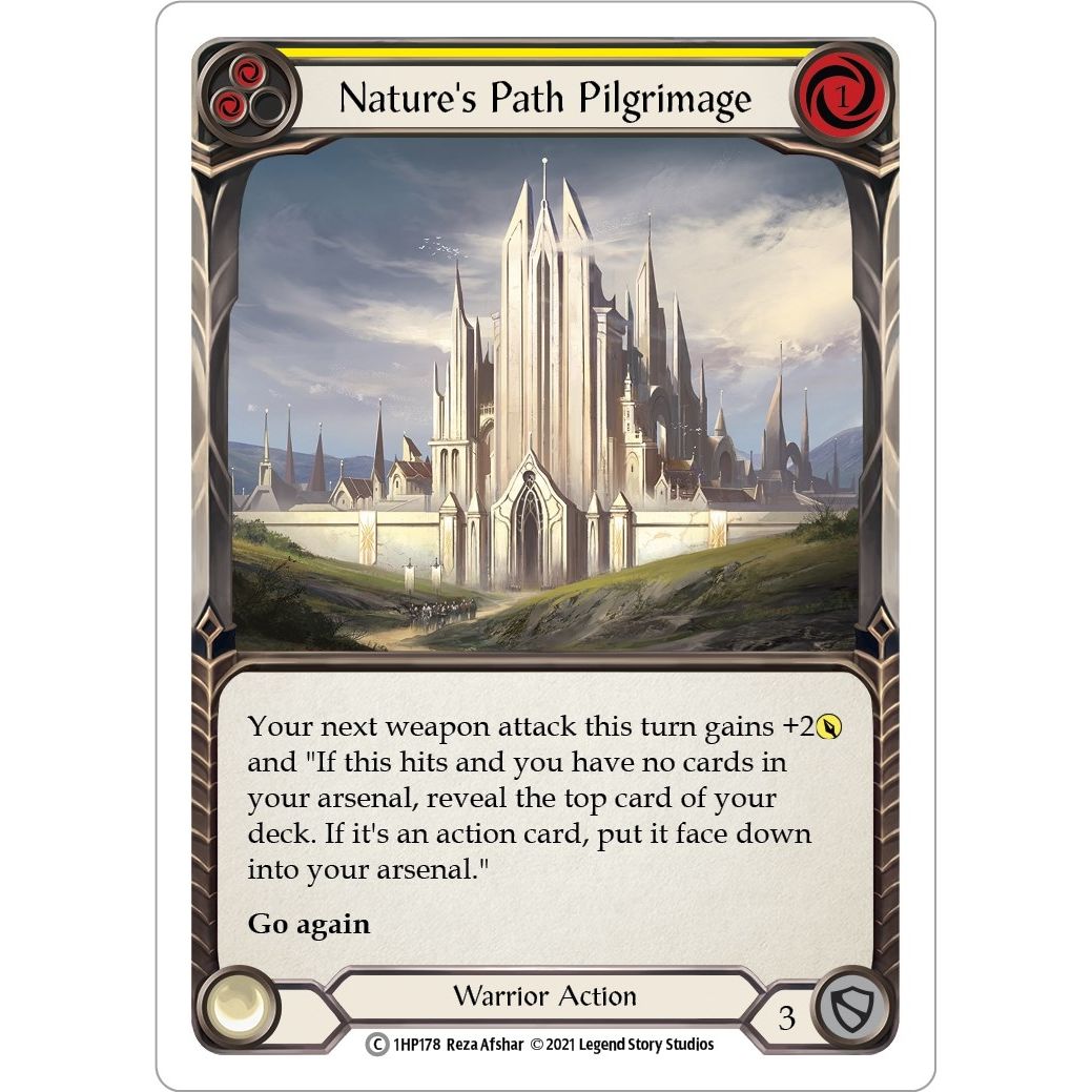 Image for Nature's Path Pilgrimage (Yellow) (1HP178) (1HP) - Flesh and Blood TCG