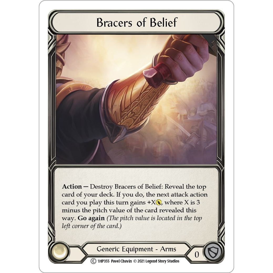 Image for Bracers of Belief (1HP355) (1HP) - Flesh and Blood TCG