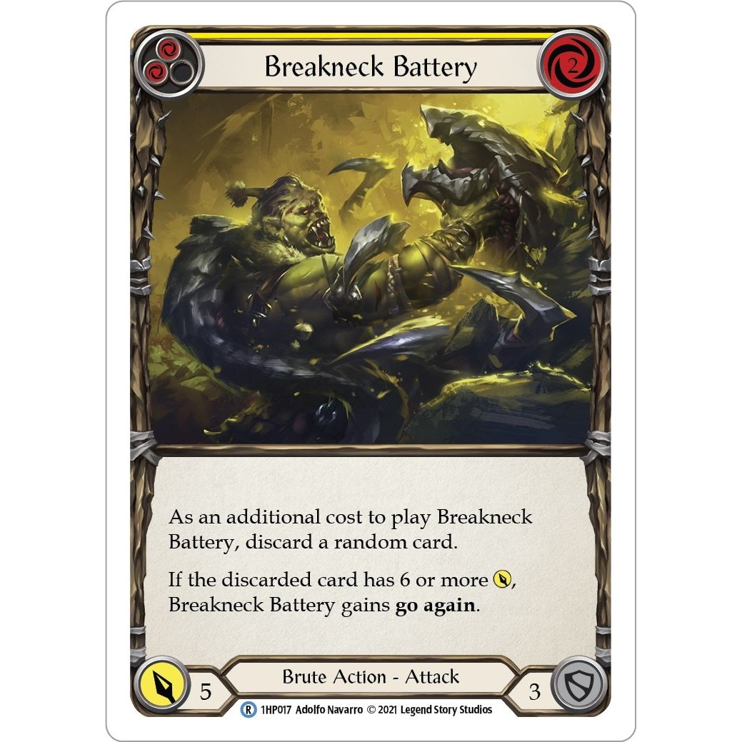 Image for Breakneck Battery (Yellow) (1HP017) (1HP) - Flesh and Blood TCG