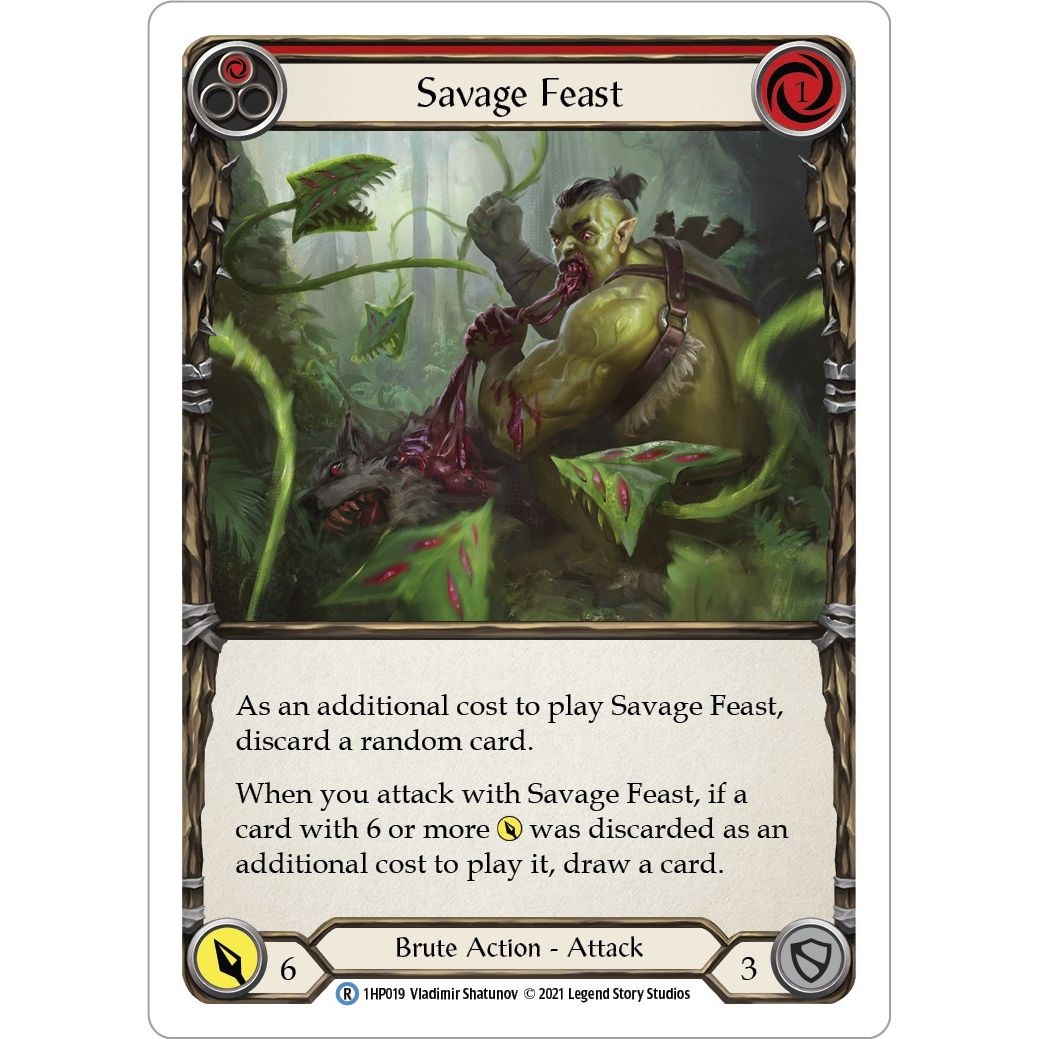 Image for Savage Feast (Red) (1HP019) (1HP) - Flesh and Blood TCG