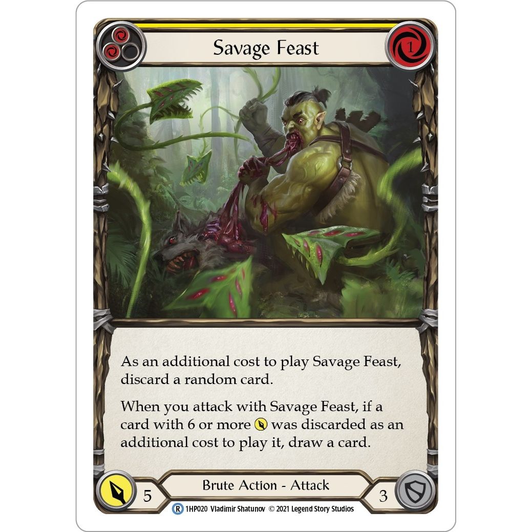 Image for Savage Feast (Yellow) (1HP020) (1HP) - Flesh and Blood TCG