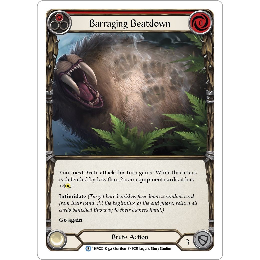 Image for Barraging Beatdown (Red) (1HP022) (1HP) - Flesh and Blood TCG