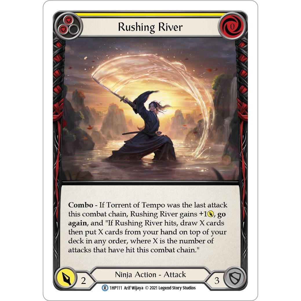 Image for Rushing River (Yellow) (1HP111) (1HP) - Flesh and Blood TCG