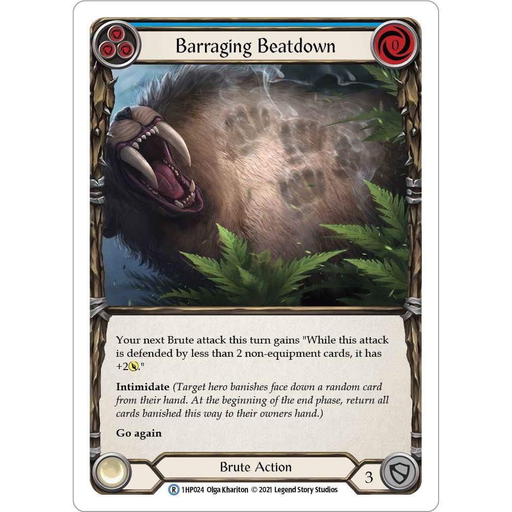 Image for Barraging Beatdown (Blue) (1HP024) (1HP) - Flesh and Blood TCG