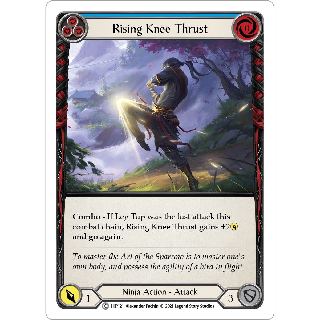 Image for Rising Knee Thrust (Blue) (1HP121) (1HP) - Flesh and Blood TCG