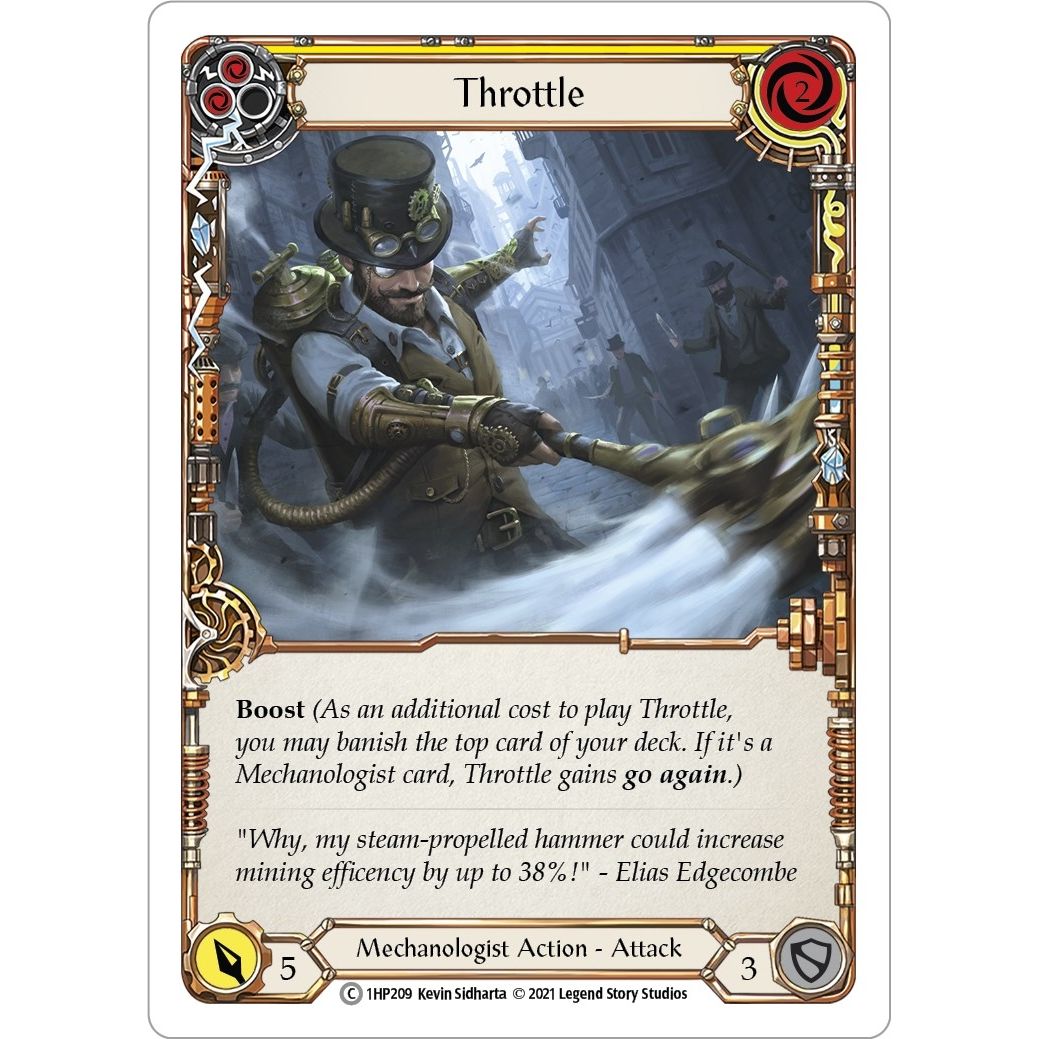 Image for Throttle (Yellow) (1HP209) (1HP) - Flesh and Blood TCG