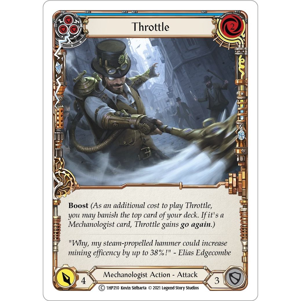 Image for Throttle (Blue) (1HP210) (1HP) - Flesh and Blood TCG