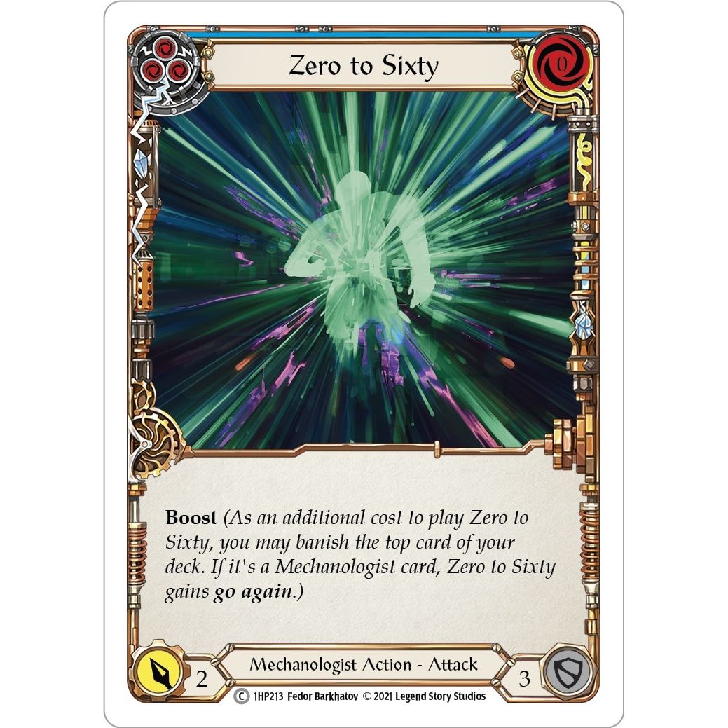 Image for Zero to Sixty (Blue) (1HP213) (1HP) - Flesh and Blood TCG