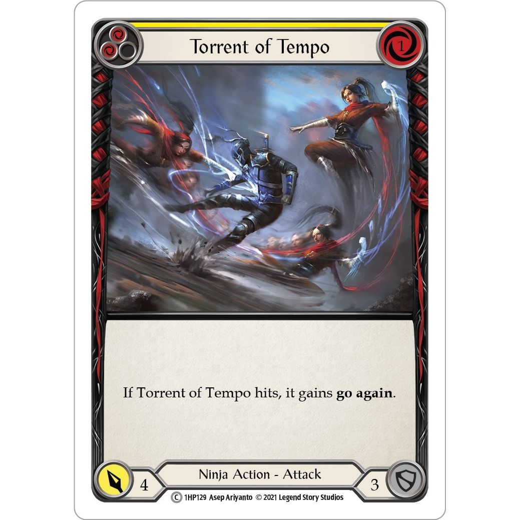Image for Torrent of Tempo (Yellow) (1HP129) (1HP) - Flesh and Blood TCG